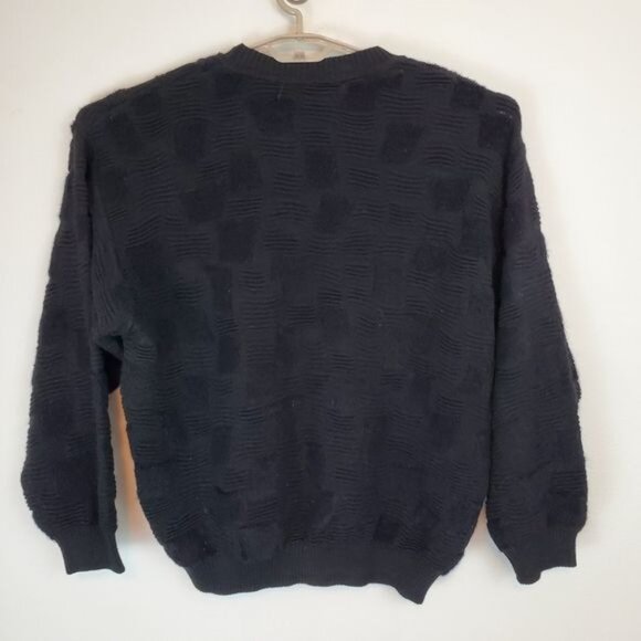 Beau Brummel vintage wool sweater textured knit crew neck - Picture 8 of 9